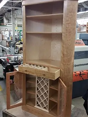 Cherry Corner Cabinet Custom Commission